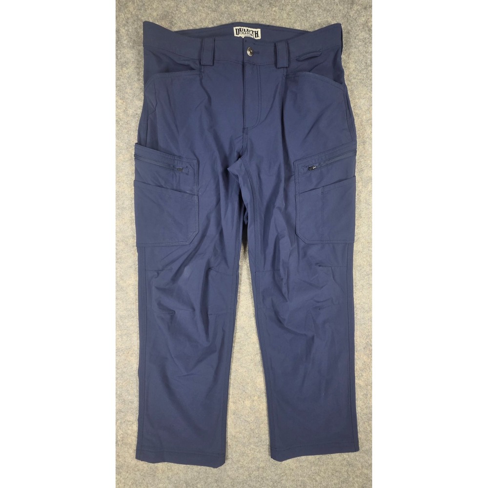 Duluth Trading Co Flexpedition Navy Blue Cargo Pants Mens 34x30 Stretch Hiking